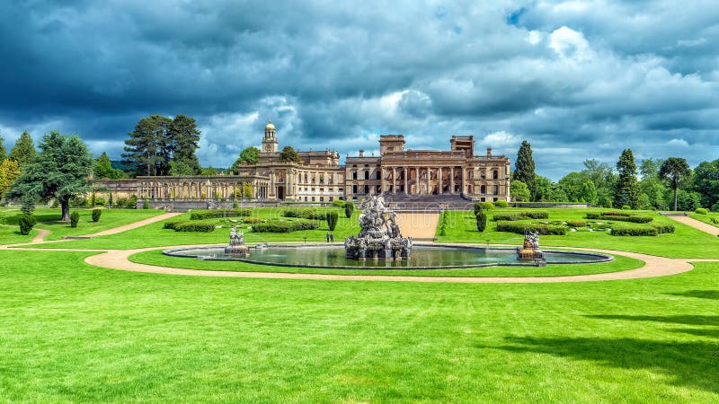 The fountain and ruins of Witley Court, Worcestershire.