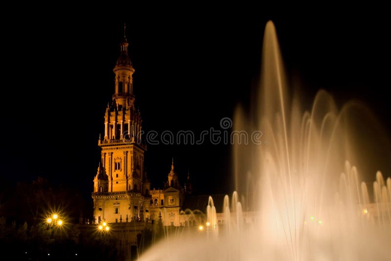 Fountain of Seville Spain Square Stock Photo Image of tourism