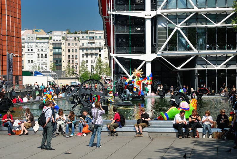 Fountain Stravinski, Paris stock photo