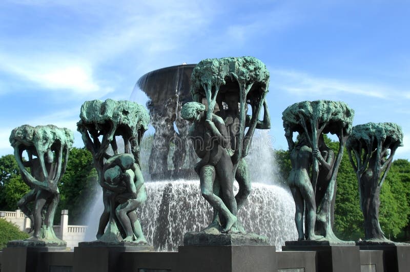 Fountain in Vigeland park Oslo