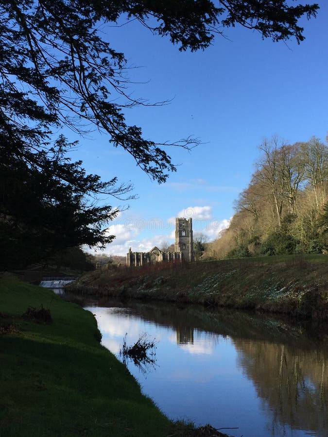 Fountains abbey stock photo. Image of abbey, spring, fountains 69668996