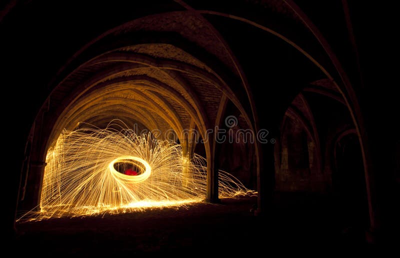 Fountains Abbey Underground Arches Stock Image Image of brickwork