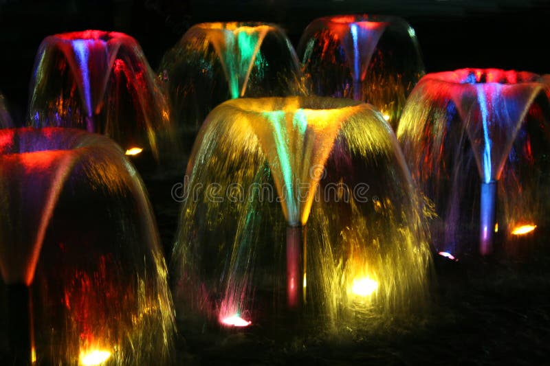 Fountains at night