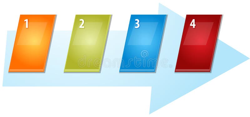 Four Blank business diagram slanted sequence illustration royalty free illustration