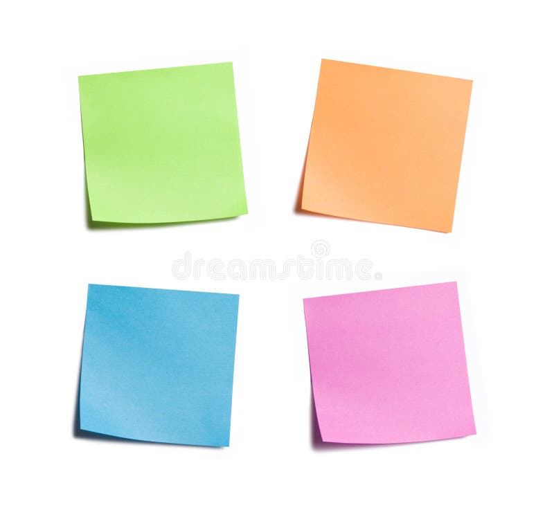 Four Bright Sticky Notes