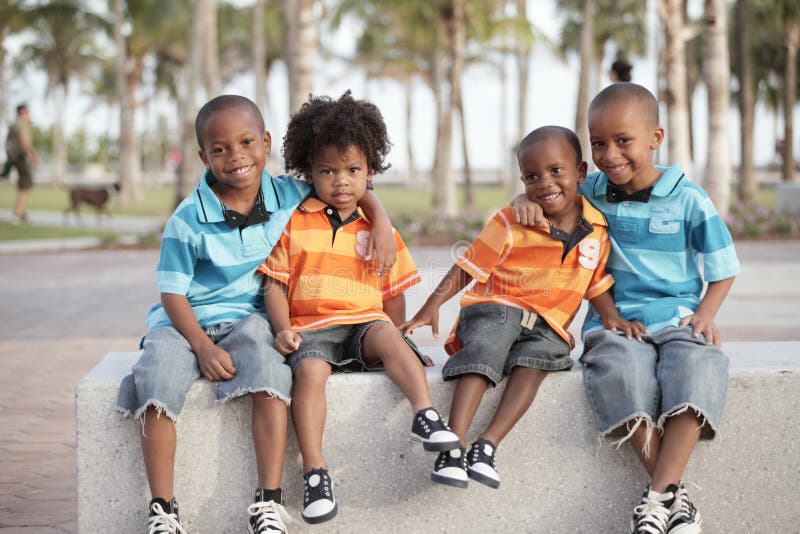 Four brothers in the park