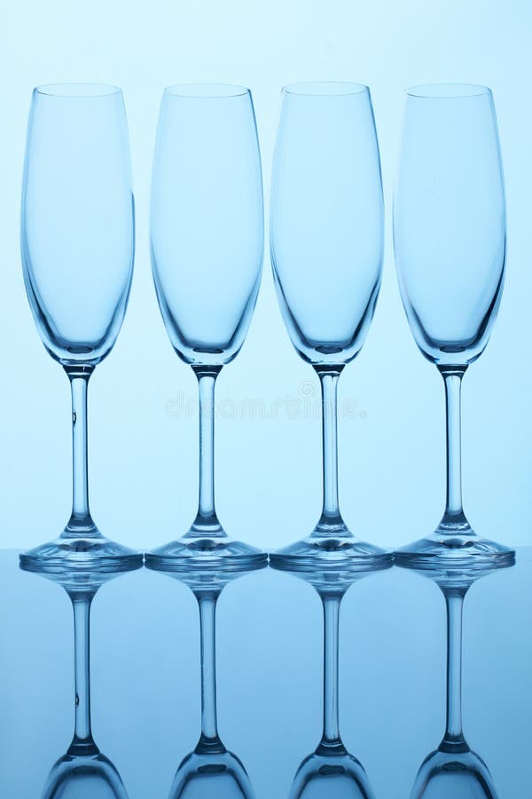 Four champagne glass cups. stock photo. Image of beverage 190594744