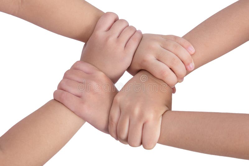 https://thumbs.dreamstime.com/b/four-child-s-hands-crossed-holding-each-other-isolated-white-background-97743223.jpg