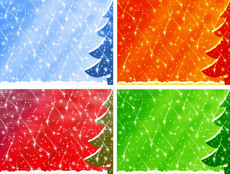 Four christmas backgrounds