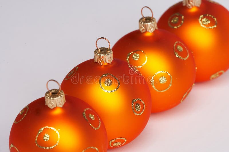 Orange Christmas Tree Balls Orange Weihnachtskugeln Stock Photo Image of bauble, christmas