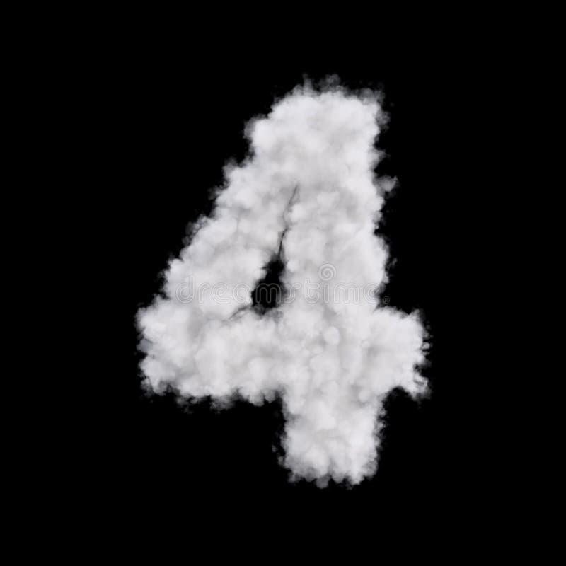 Four cloud shape stock illustration