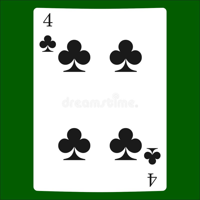 Four clubs. Card suit icon vector, playing cards symbols vector stock illustration