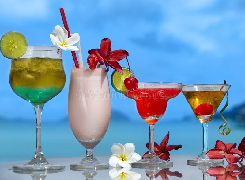 Four cocktails stock photography Four cocktails stock photography