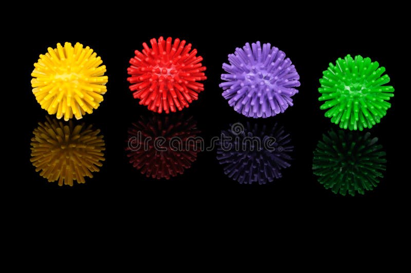 Four Coloured Plastic Balls Stock Photos Free & RoyaltyFree Stock