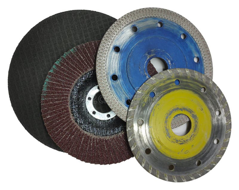 Four Different Discs for Angle Grinders Stock Image Image of discs