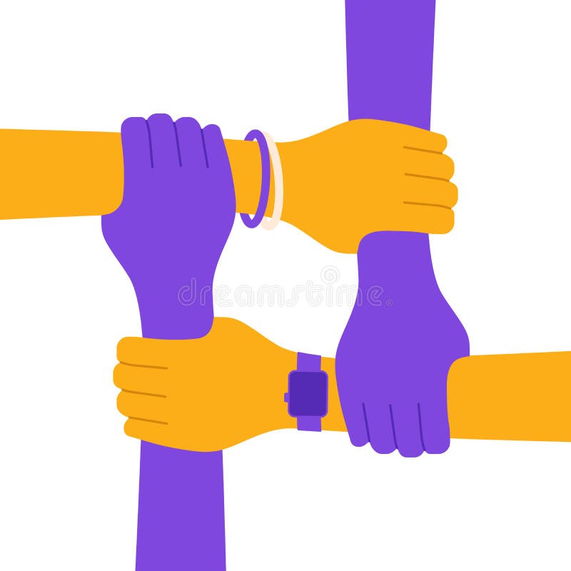 171 Four Hands Holding Each Other Stock Photos - Free & Royalty