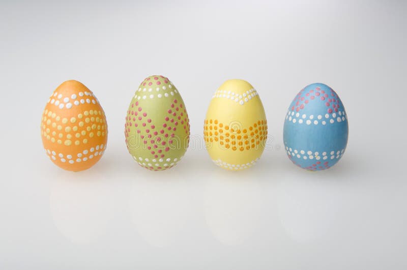 Four Easter eggs in a row