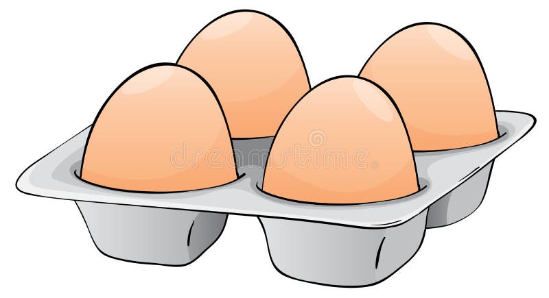 Four eggs stock illustration. Illustration of shell, cartoon - 25541239