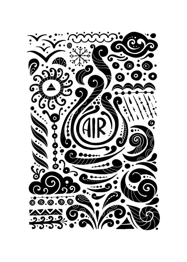 Four Elements Concept. Earth Design Background Stock Vector