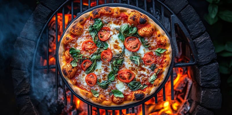 Four en briques rustique BoisCuisson à pizza Fired au coucher du soleil Heure d'or.
