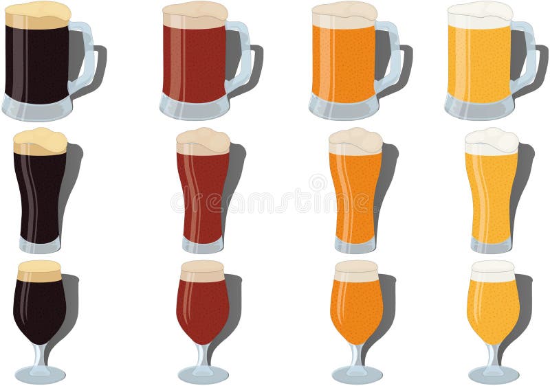 Types of Bar Glasses. Set of Alcohol Glassware Stock Vector - Illustration  of icon, liquor: 104534296