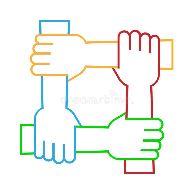 Four Hands Hold Together Stock Illustrations – 170 Four Hands Hold Together  Stock Illustrations, Vectors & Clipart - Dreamstime