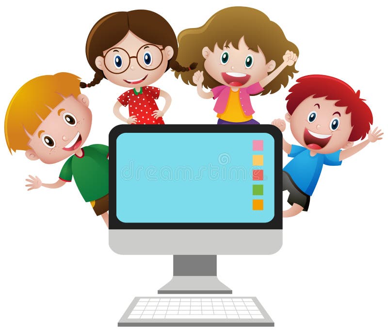 Children Computer Stock Illustrations – 13,939 Children Computer Stock  Illustrations, Vectors & Clipart - Dreamstime