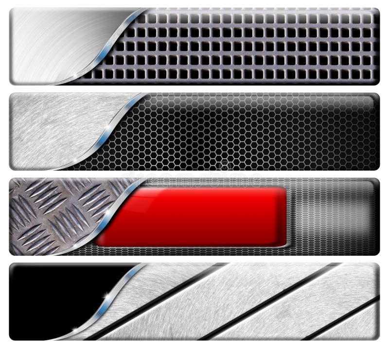 Four Horizontal Metal Headers Royalty Free Stock Photos Image 28395968