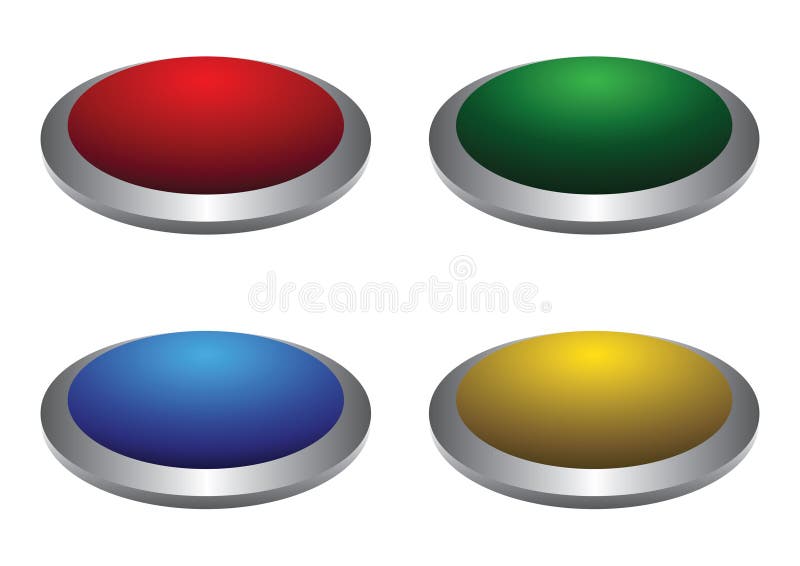 Four inverted buttons stock illustration