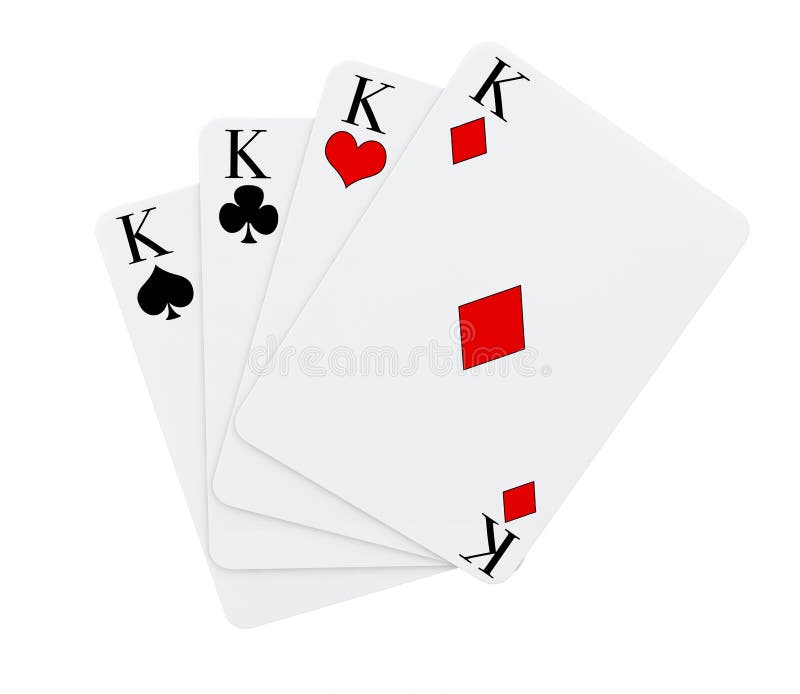 Four Kings Playing Cards Suits Stock Illustration - Illustration of game,  four: 30073514