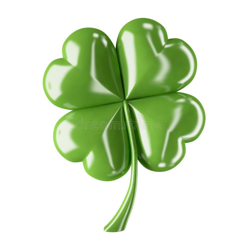 stock image four leaf clover image