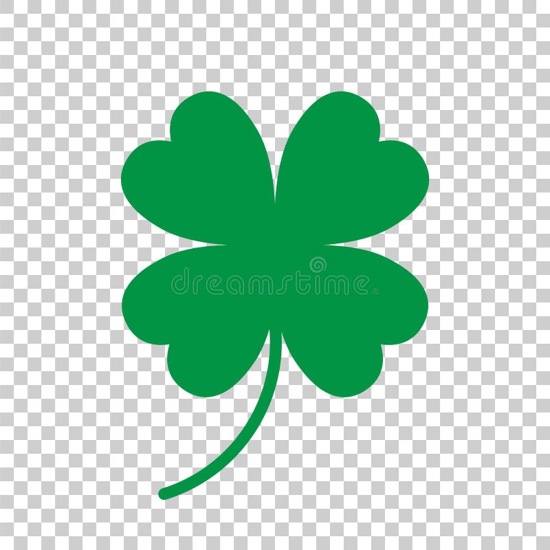 Four leaf clover vector icon. Clover silhouette simple icon illustration. royalty free illustration