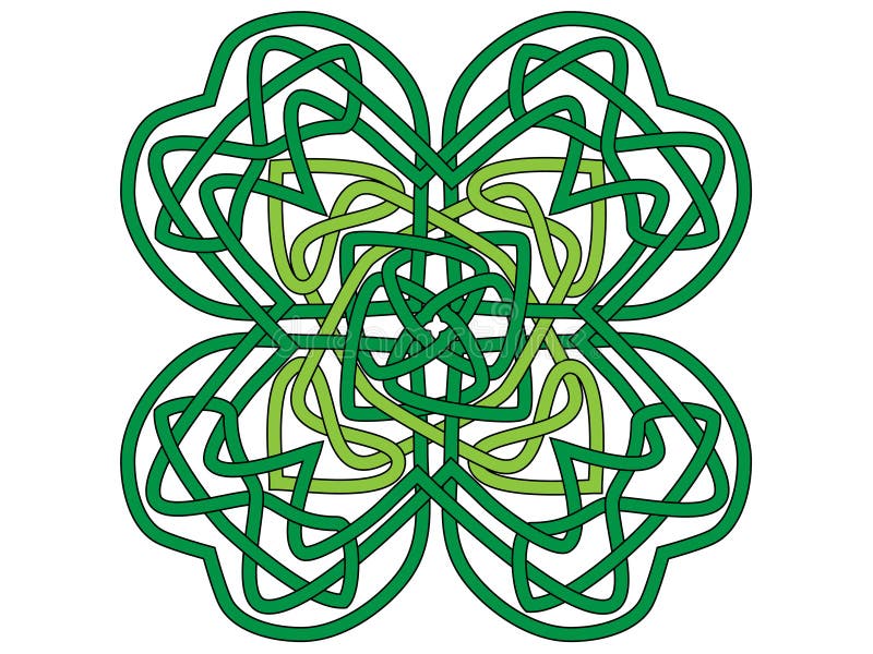 Four-leaf clover, vector ornament vector illustration