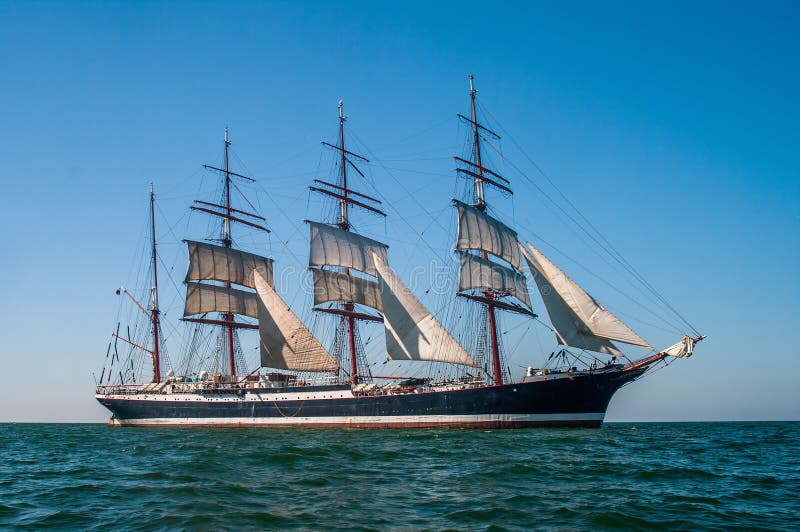 four masted sailing yacht