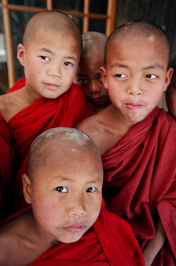 Four monks, Myanmar