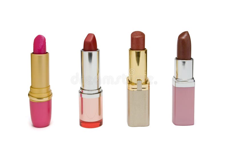 Four multicolored lipstick