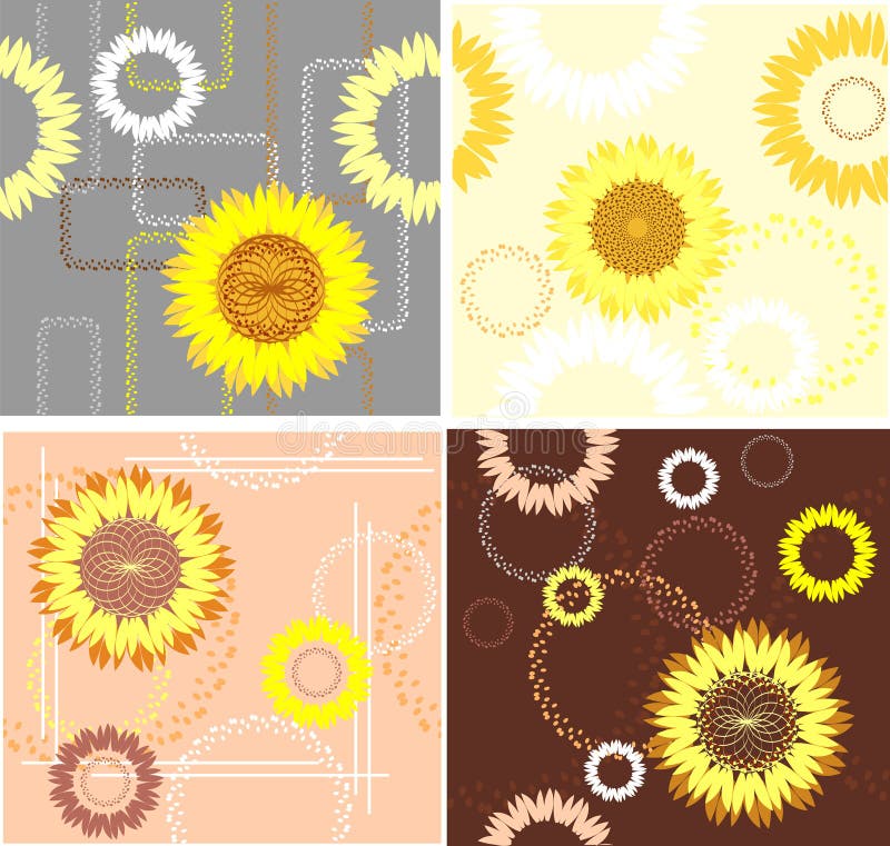 Four patterns from sunflower