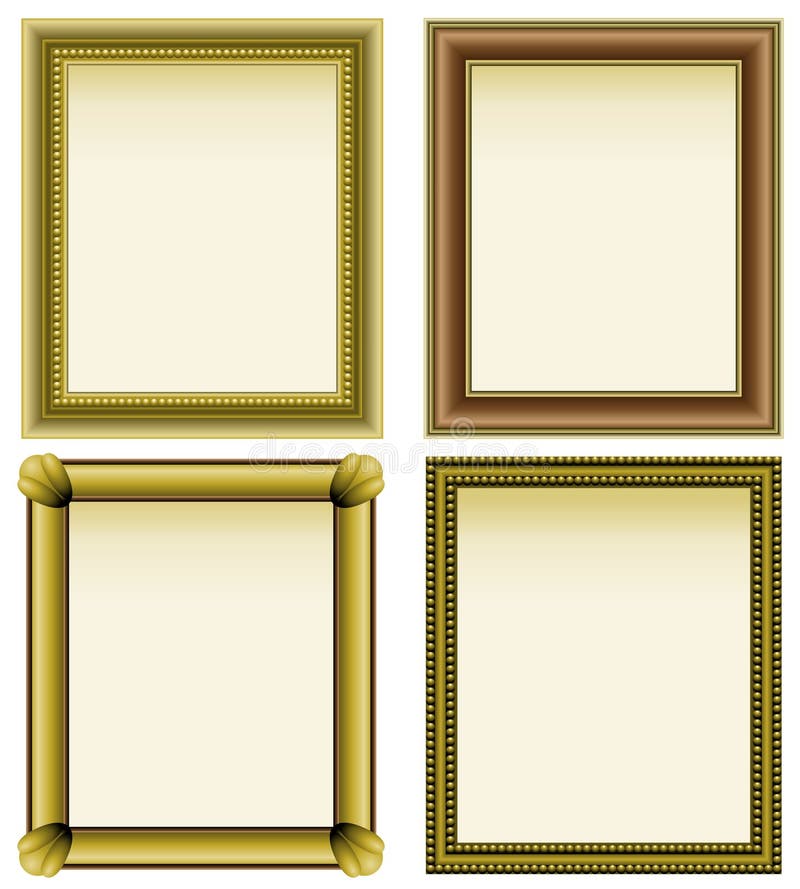 Four picture frames stock vector. Illustration of collection 14949638