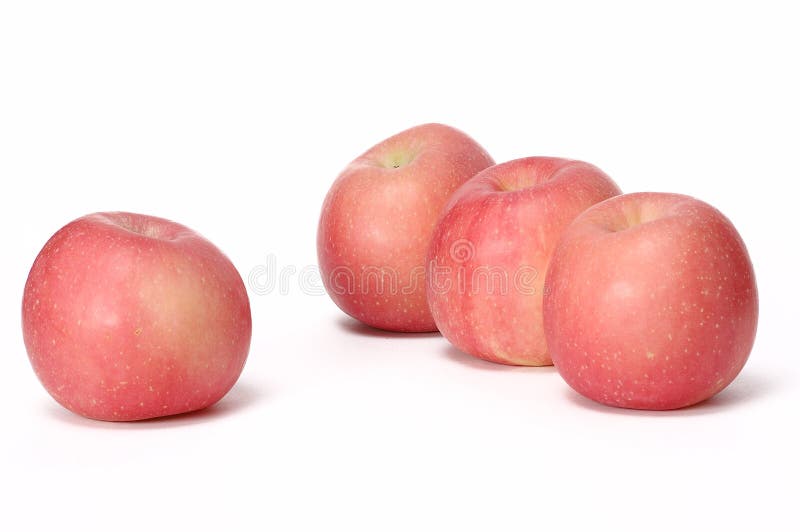 Four pink apples stock image. Image of peel, ripe, japan 1725925