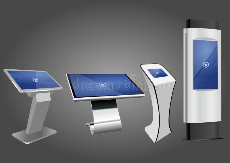 Four Promotional Interactive Information Kiosk