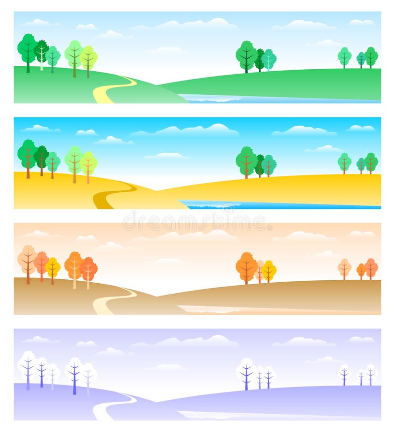 Four seasons stock illustration