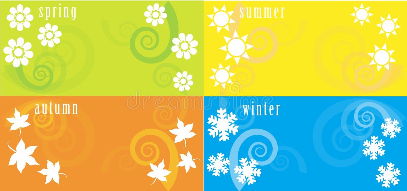 Four Seasons Drawings Stock Illustrations 49 Four Seasons Drawings