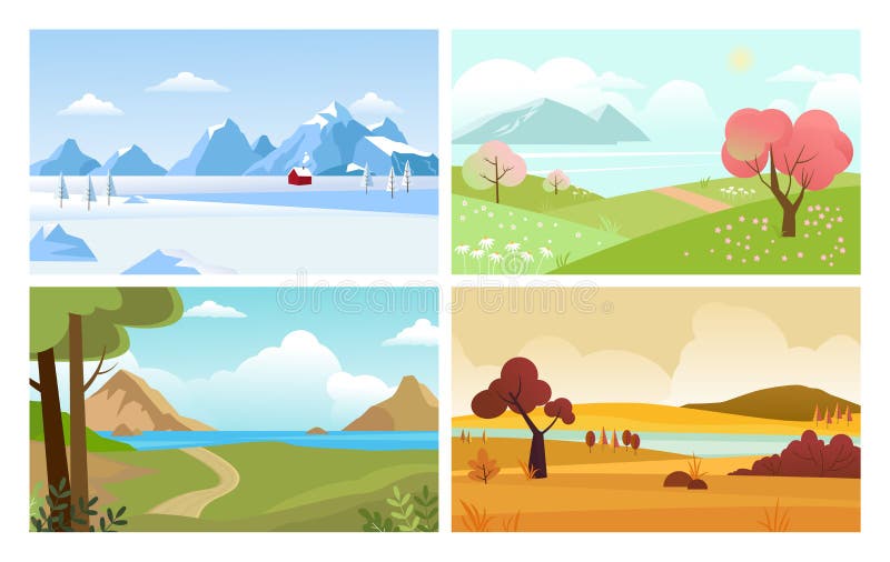 Bộ sưu tập 222 4 seasons background vector Chất lượng cao, đa dạng màu sắc