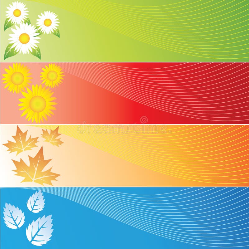 Four Seasons Banners stock vector. Illustration of seasons - 5124447