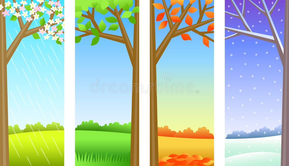 Four Seasons Drawings Stock Illustrations 48 Four Seasons Drawings