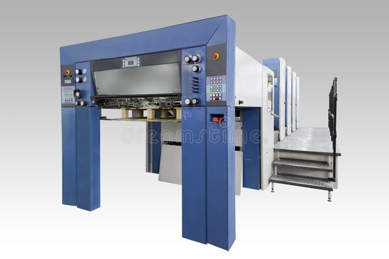 Four-section offset printed machine royalty free stock photos
