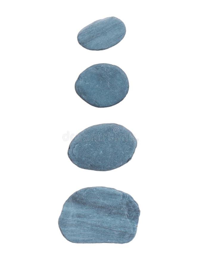 Four slate stones isolated on white stock photos
