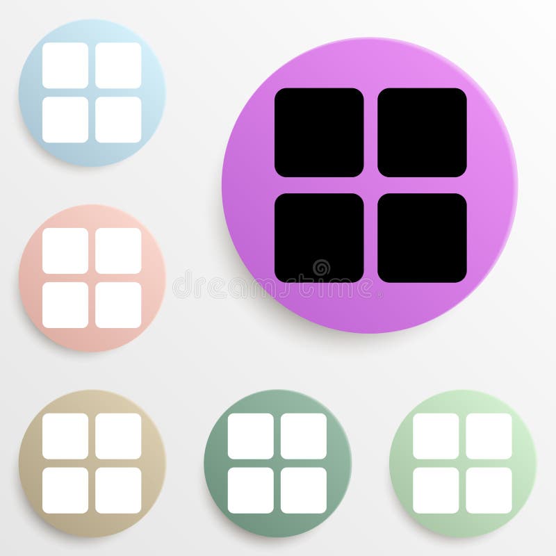 Four Squares Icon. Element of Web for Mobile Concept and Web Apps Icon  Stock Illustration - Illustration of choice, presentation: 134542340