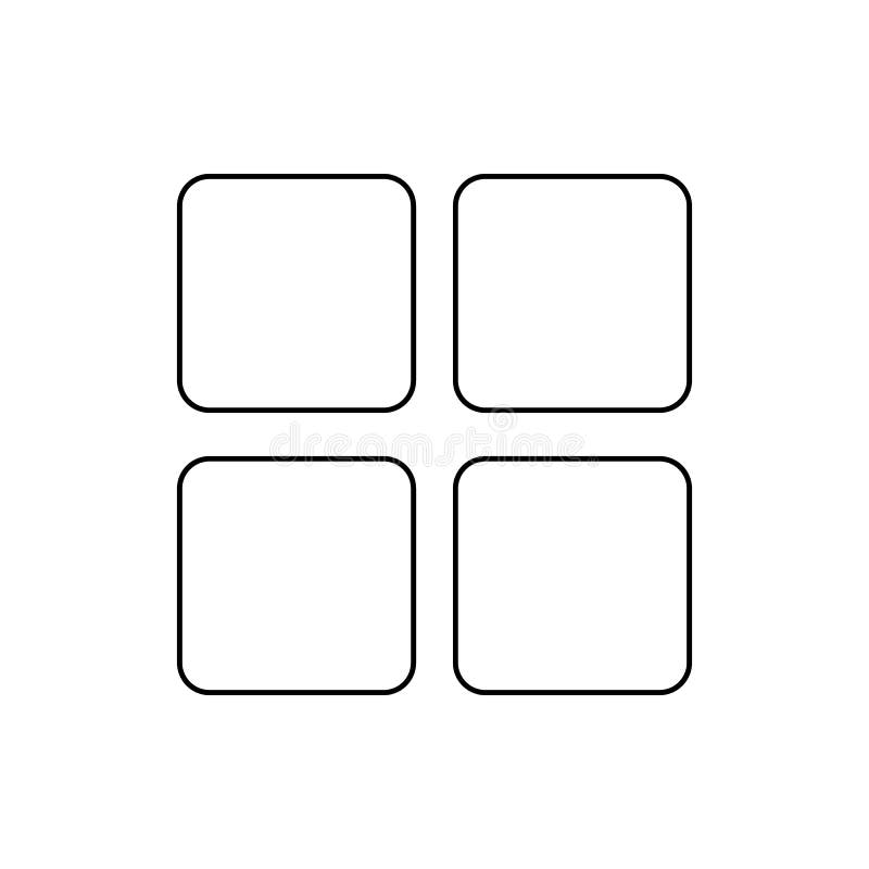 Four squares - User Interface & Gesture Icons