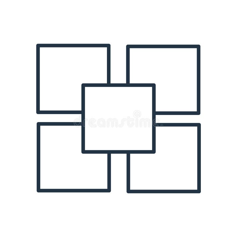 Four Squares Icon. Element of Web for Mobile Concept and Web Apps Icon  Stock Illustration - Illustration of choice, presentation: 134542340